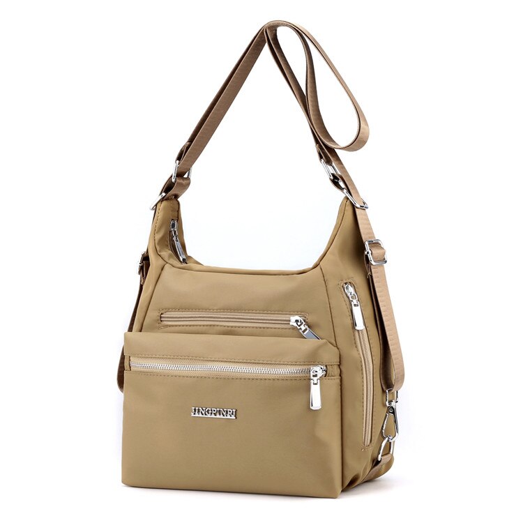 2022 Women&#39;s Ladies Shoulder bag Female Messenger Bag Travel Handbag Nylon CrossBody Bag Bolsas Feminina: Khaki