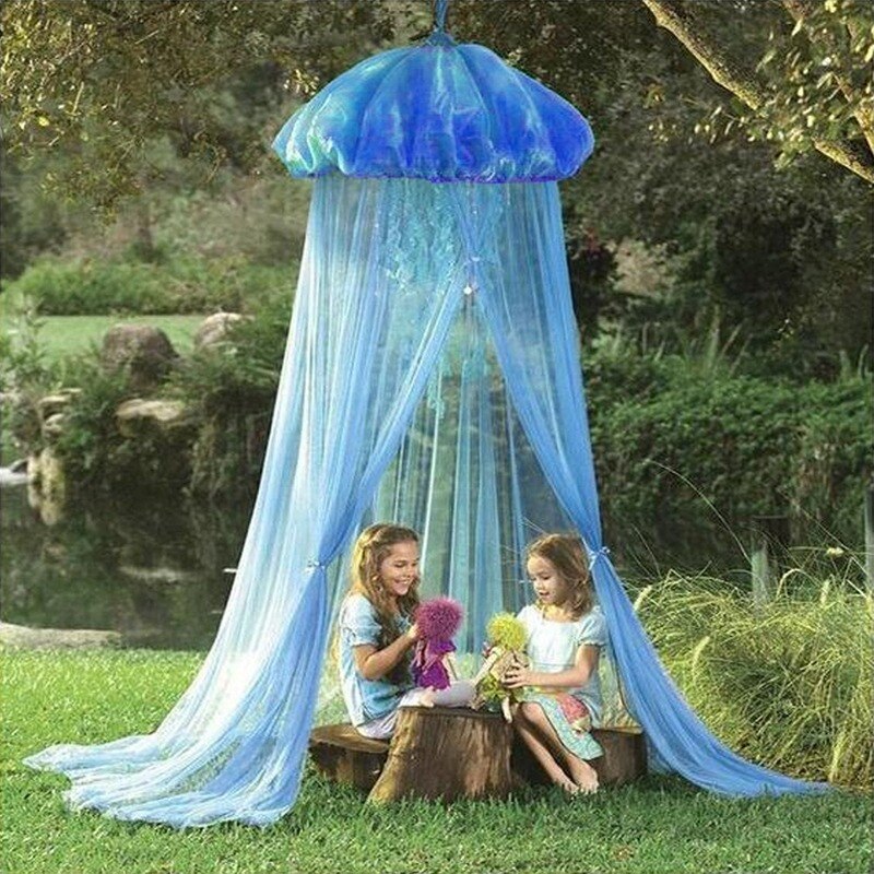 Jellyfish Summer Mosquito Net Bed Mosquito for Kids Baby Hanging Tent Outdoor Playing Castle Canopy