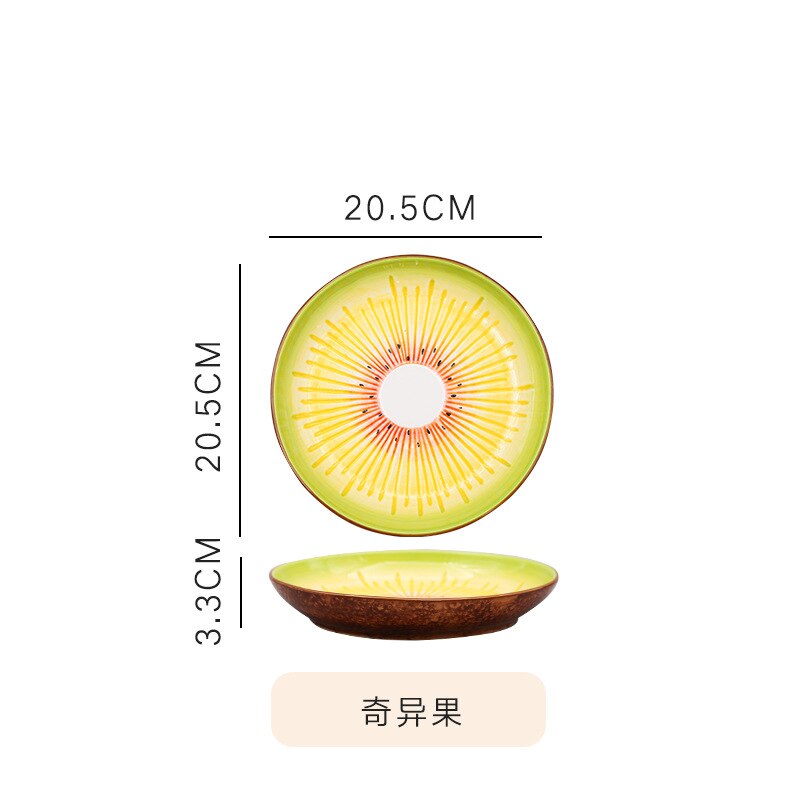 Fruit Shaped Ceramic Salad Plate Cute Household Dishes Snack Dishes Withunfathomable Face Value Cute To Explode Plate: E