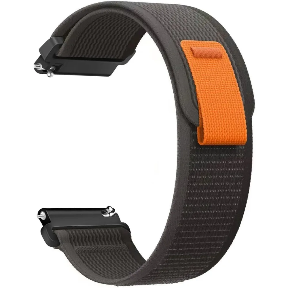 Nylon band voor HaiWei Galaxy Watch 7 6 5 4 40 mm 44 mm Classic/Active/Gear S3 Frontier 20 mm 22 mm Sport Loop Strap Amazfit GTS 3 4: White black / 22mm