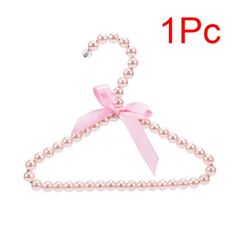 Perchero de tela para mascotas, accesorio de Metal con lazo de perlas para perro, cachorro, Gato y gatito, a la: 1Pc Pink Pearl