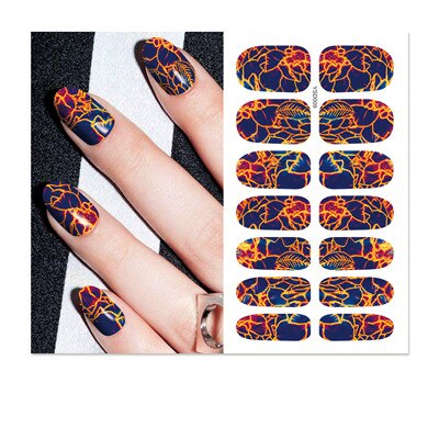 Yzwle 1 Vel Optioneel Kleurrijke Nail Art Water Transfer Stickers Nail Tips Decals Beauty Volledige Cover Wraps Voor Nagels: YSD009