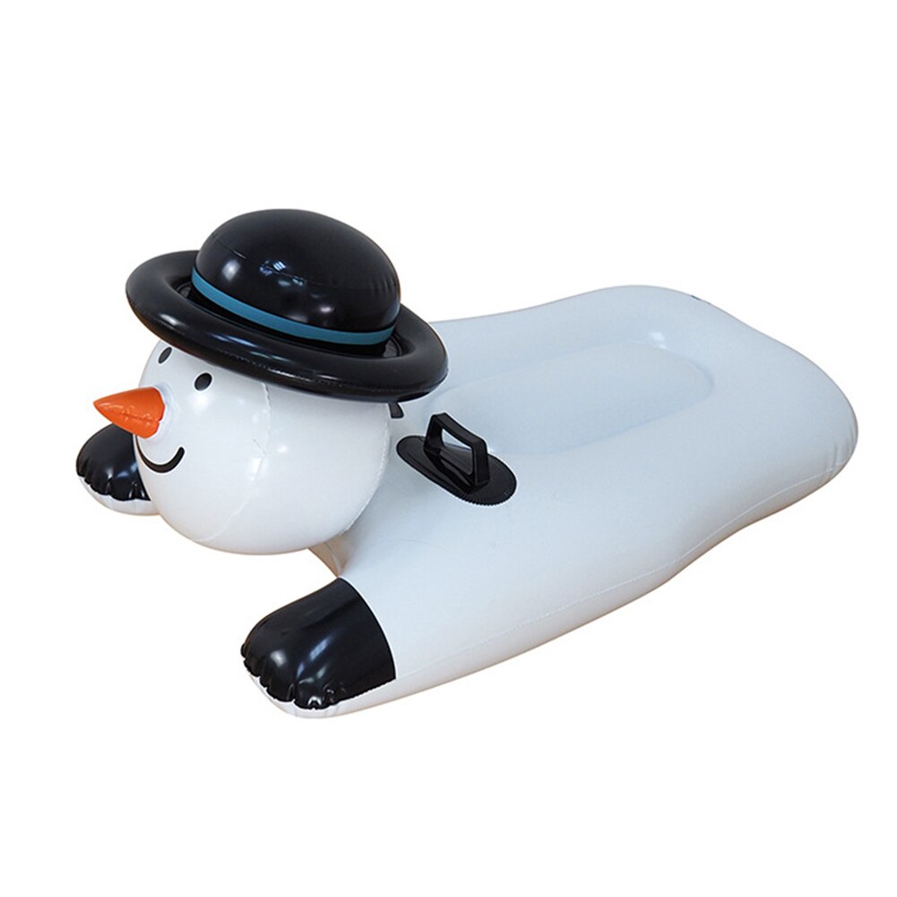 Nette Schneemann Geformt Verdickt PVC Aufblasbare Ski Kreis mit Griff dauerhaft draussen Schnee Schlitten Reifen Rohr Skifahren Ring Pad: Ski Ring B