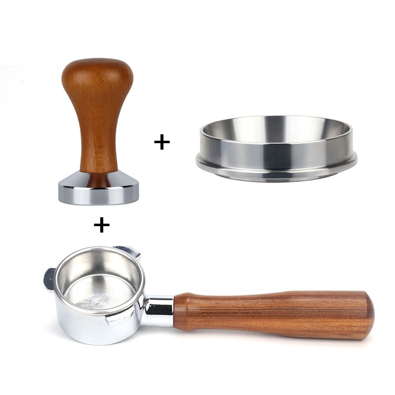 54mm Coffee Bottomless Portafilter for Breville 870/878/880 Filter Filter Coffee Tamper Espresso Coffee Sets: 54mm-e-B