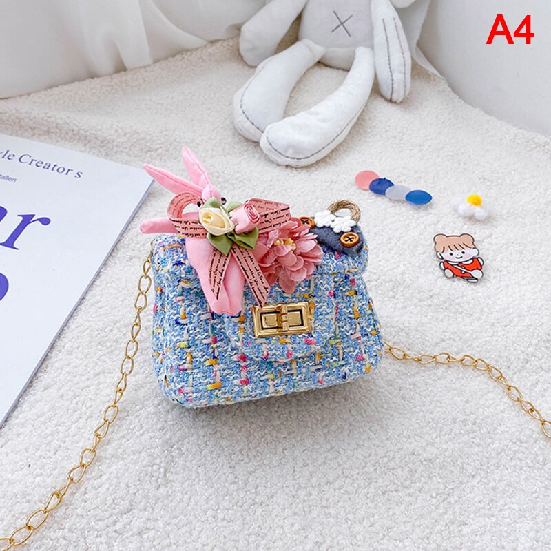 Mini bolsa estilo coreano mulheres de lã cruz sacos de corpo bonito meninas princesa bolsas e bolsas pérola do bebê embreagem bolsa: A4