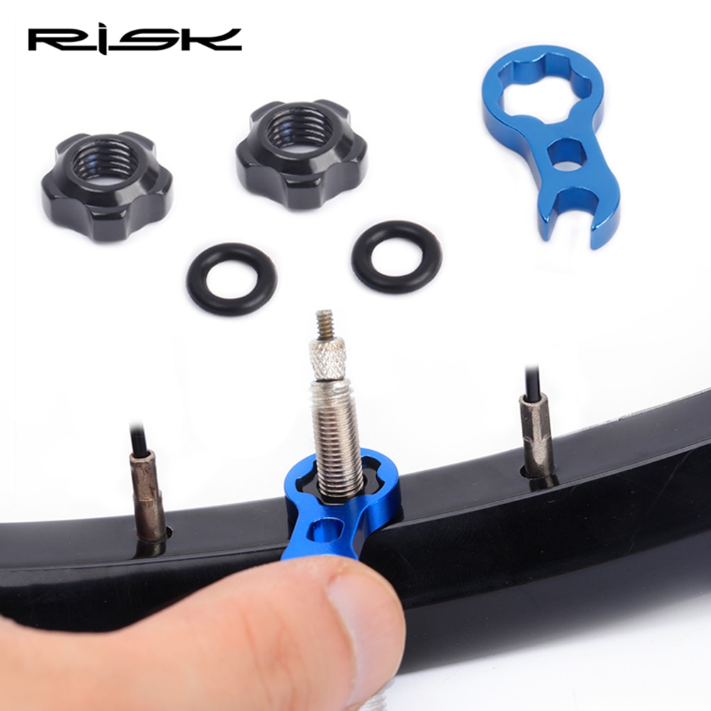 Bicycle Presta Valve Nut With tool set Road Bike MTB Valve Fixed Nut Washer France Tire Waterproof Protection Accessories