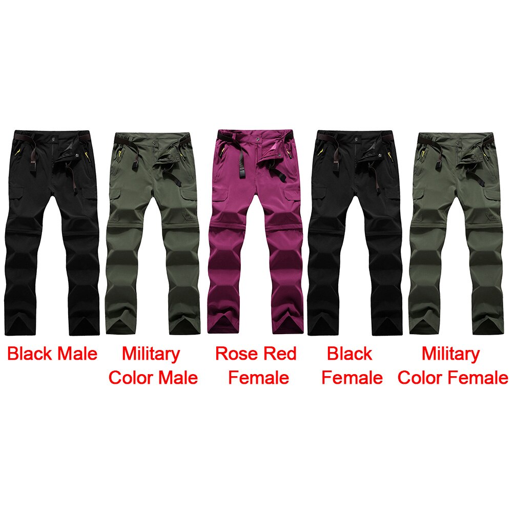 Quick Dry Adjustable Climbing Detachable Zip Off Convertible Water Resistant Outdoor Hiking Unisex Trousers Summer Pants Fishing