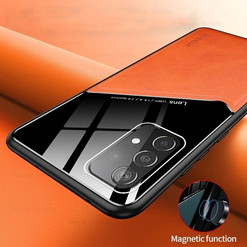 Funda de cuero con soporte magnético para samsung galaxy a72 5g sm-a726b/ds 6,7 ", carcasa de silicona a prueba de golpes
