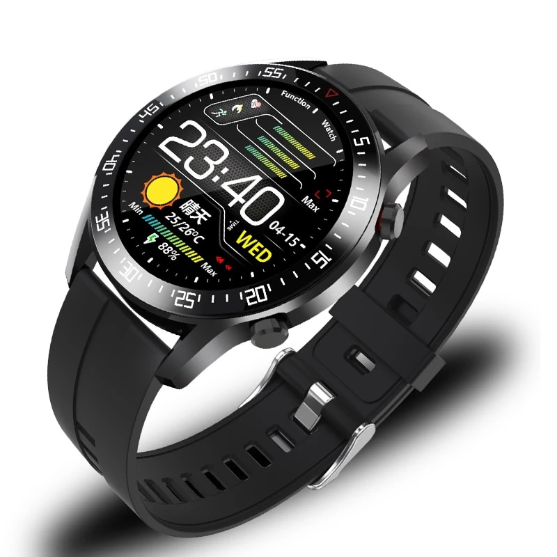 Volledig touchscreen smartwatch voor mannen en vrouwen, hartslagmeter, bloeddrukmeter, slaap- en fitnesstracker voor ios en android