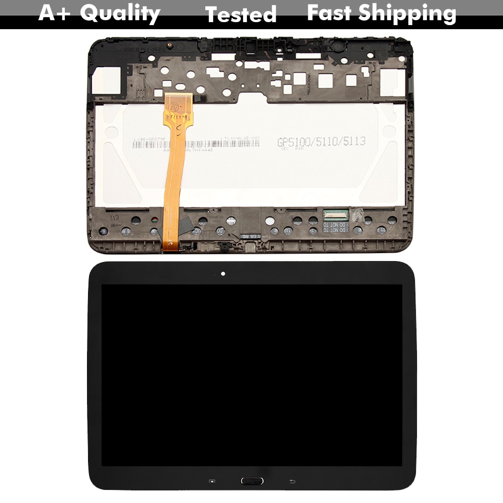Pantalla LCD completa, Panel táctil digitalizador, montaje + marco para Samsung Galaxy Tab 3 GT-P5210 P5210 P5200 LCD