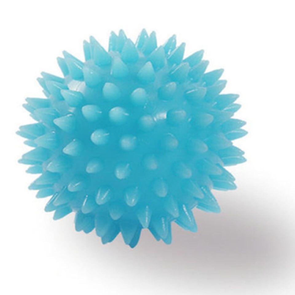 Tpr pigg massasje ball triggerpunkt trening Fitness hånd og fot smertelindring plantar fasciitis lindring pinnsvin 6.5 cm ball: Blå