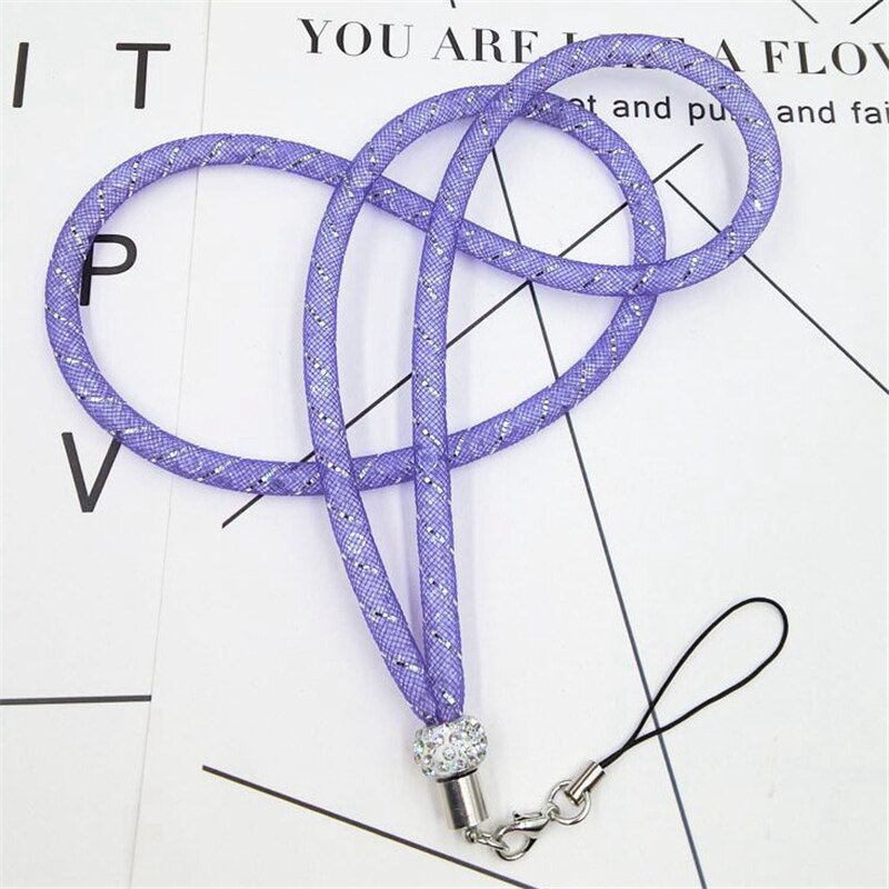Mobiele telefoonriemen kristallen ketting kralen hanger sleutelhanger hangkoord lasso lanyard nekband badgehouder voor alle telefoons: B