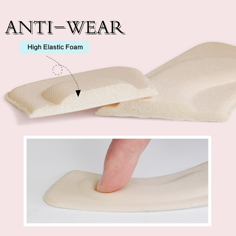 5Pairs Heel Insoles Patch Pain Relief Anti-wear Cushion Pads Feet Care Heel Protector Adhesive Back Sticker Shoes Insert Insole