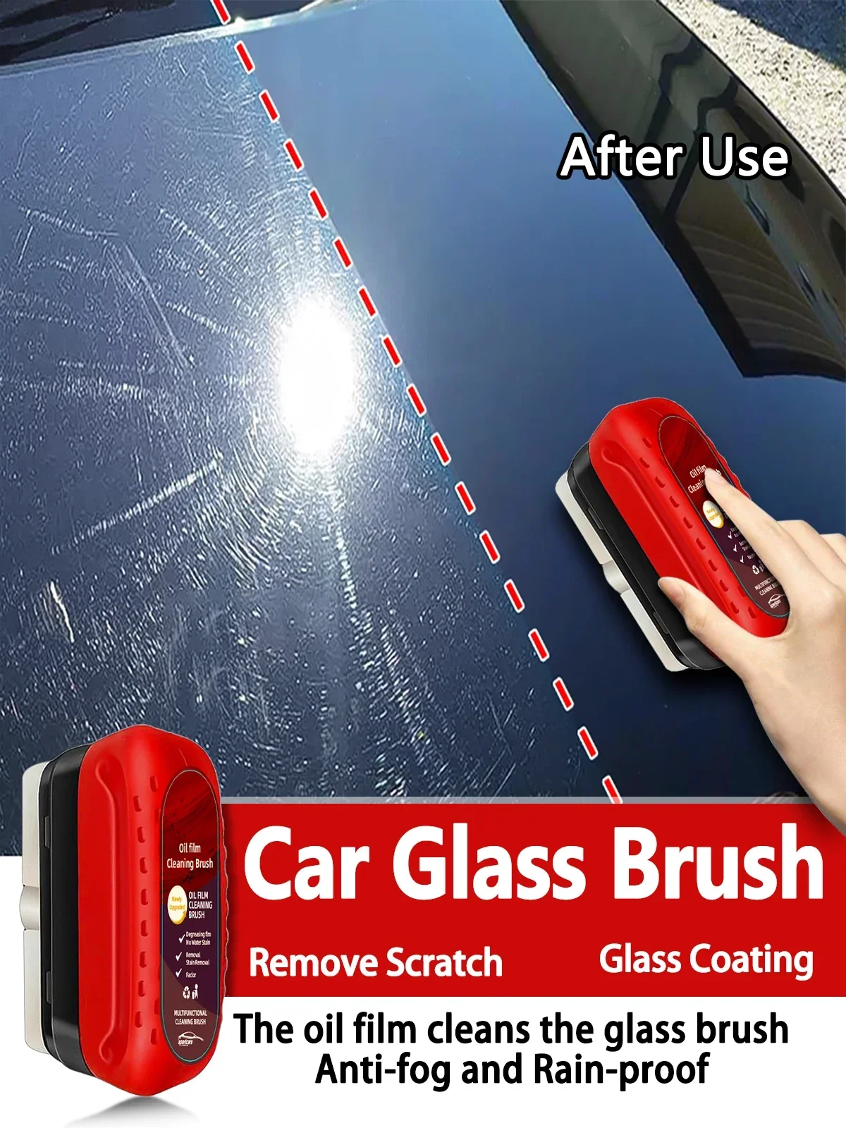Car Glass Coating Oil Film Clean Brush Rearview Mirrors Anti-fog Rain-proof Cleaning Glass Remove Scratch Repair Polishing