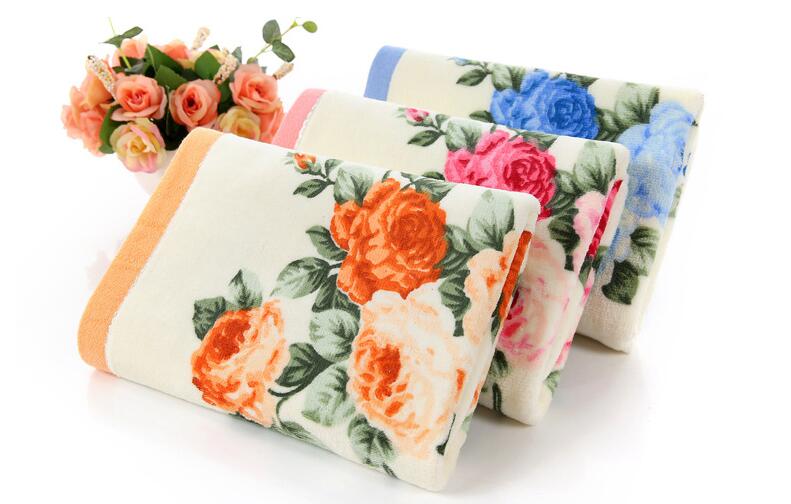 75*140 cm Blumenmuster Baumwolle Badetücher für Erwachsene, Strand Frottee Handtücher Schlecht, Blume Schlecht handtuch, Serviette de Bain