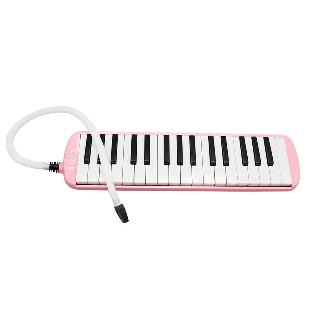 32 Key Piano Style Melodica with Deluxe Carrying Case Organ Accordion Mouth Piece Blow Key Board Instrument: Pink
