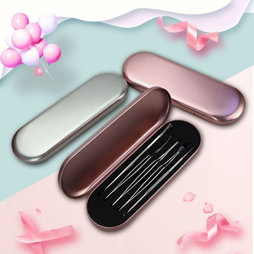 Silver Pen Case Simple Metal Pencil Case Mini Hinged Tin Box Makeup Brushes Organizers Nail Clipper Nipper Storage