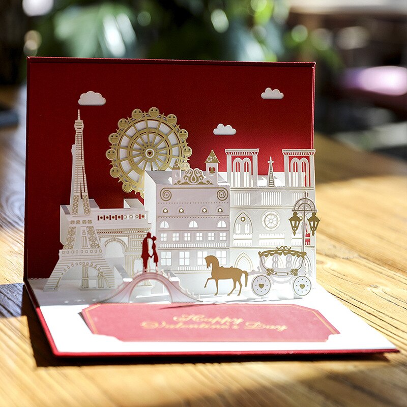 Three-dimensional wedding invitation card invitation letter personality couple Valentine's Day