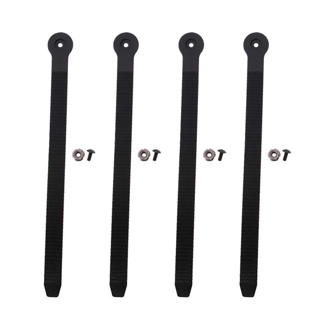 4 Pieces Replacement Inline Roller Skating Shoes Energy Strap with Screws Nuts, Skates Buckles Accessories