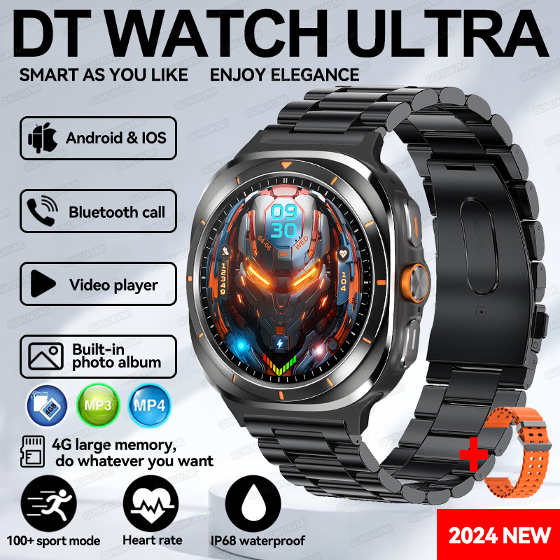 Moda Nuovo DT Orologio 7 Ultra Smart Orologio da uomo NFC GPS Riproduzione video 3D Chiamata Bluetooth Sport Auricolari TWS impermeabili Modalità Orologio: Giallo