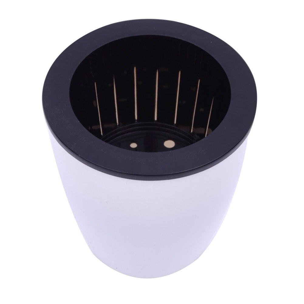 Faul blume topf, automatische wasser Absorption Nachahmung keramik topf, grüNe pflanze hydrokultur harz topf, schwarz und weiß blume topf