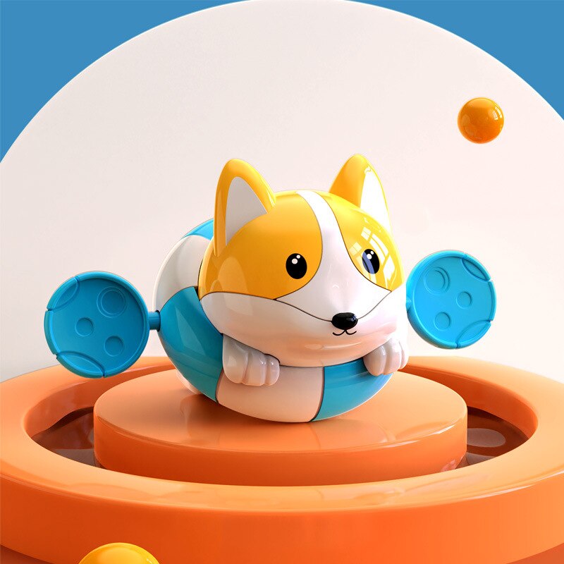 Baby Bathing Water Toys Fun Wind-up Small Corgi Bathroom Play Water Children‘s Toys: Blue