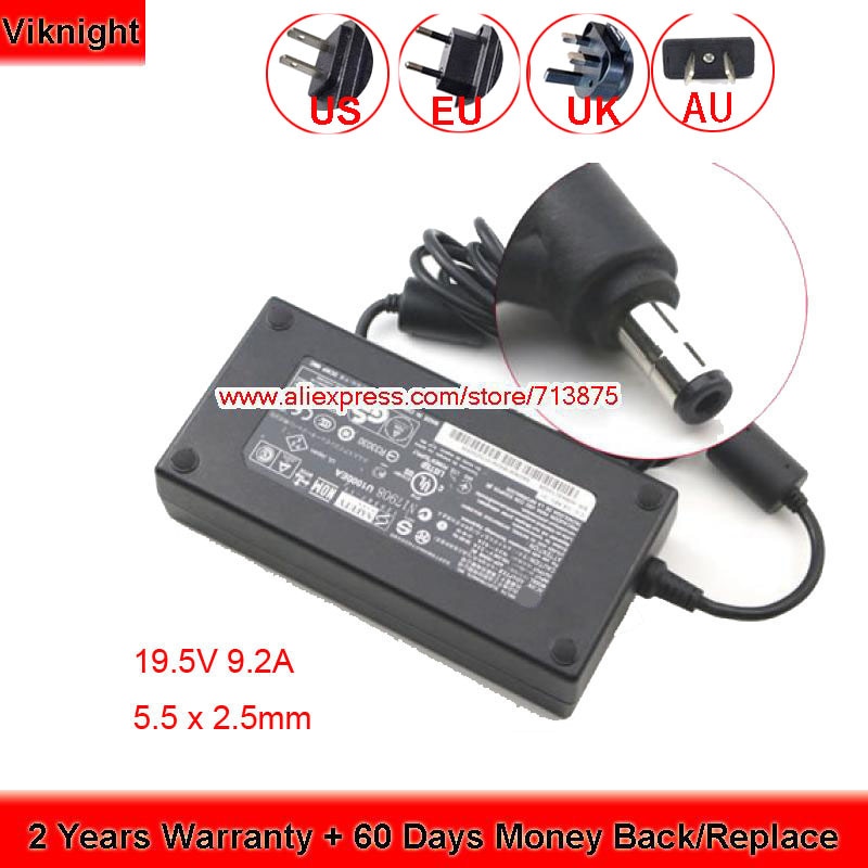 Äkta delta 19.5v 9.2a adp -180nb bc laptop laddare för msi  gt70 gt60 dominator  gx70 gx60 md98776 strömförsörjning