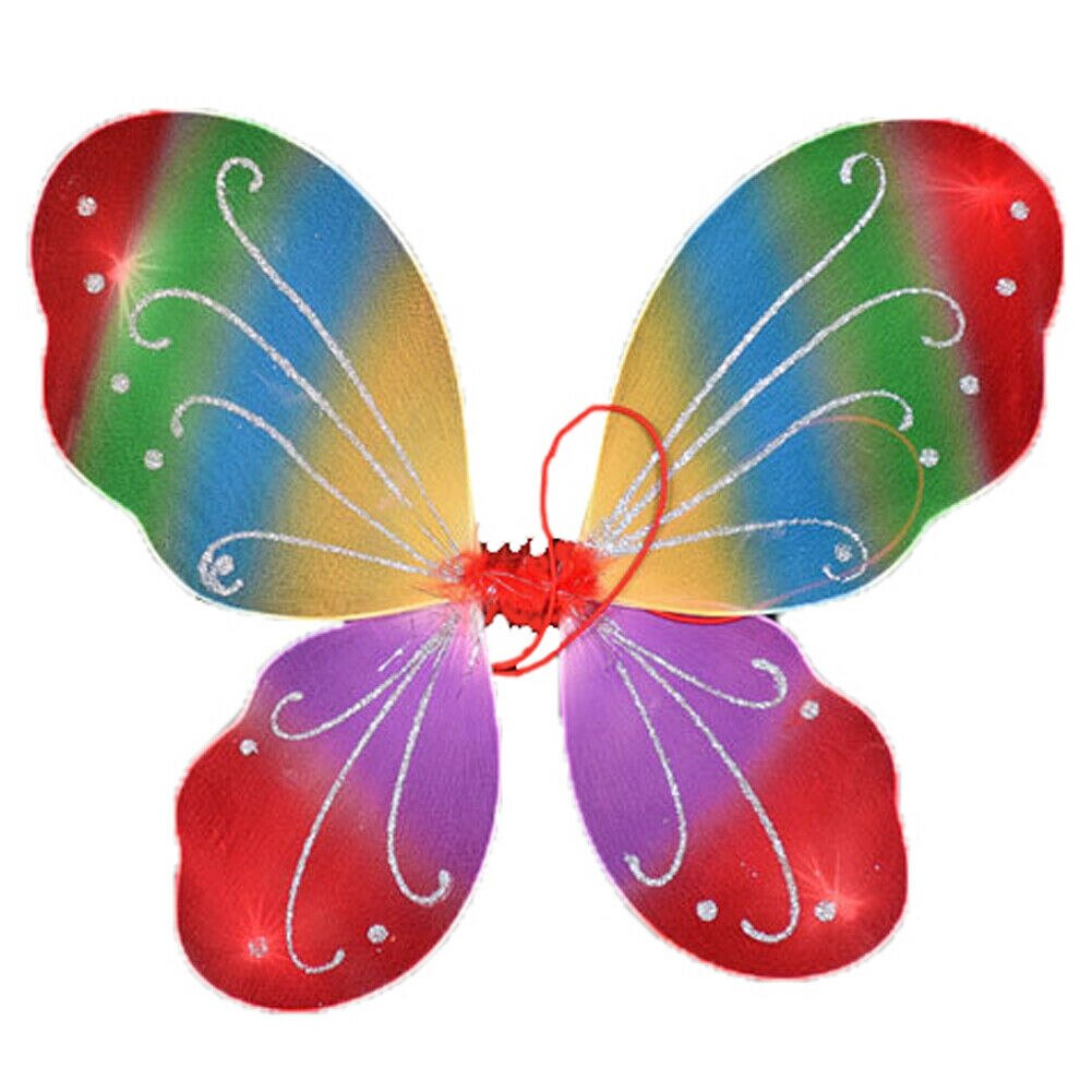 Volwassen Kid Fairy Vleugels Fancy Dress Party Kostuum Dressing Up Party Prop Diy Decoratie 35Cm X 42Cm: Mult Red