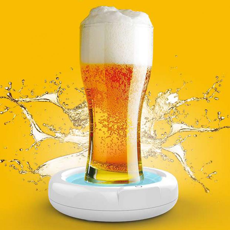 Beer Bubbler Household Supersonic Foaming Machine Portable Beer Foam Maker Ultrasonic Beer Foamer for Ice Beer Bubbler