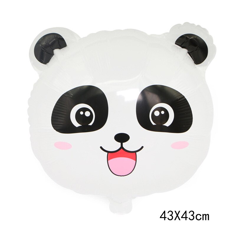 Sarjakuva eläin panda folio ilmapallo lasten ilmalelu siili kettu orava pesukarhu helium ilmapallo vauva suihku syntymäpäiväjuhla koristelu: Pandan pää