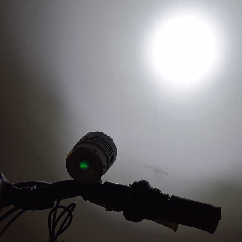 5*t6 led cykellygte lanterne 7000lm cykel forlygter mtb forlygte cykellygte  + 8.4v oplader  + 18650 batteripakke