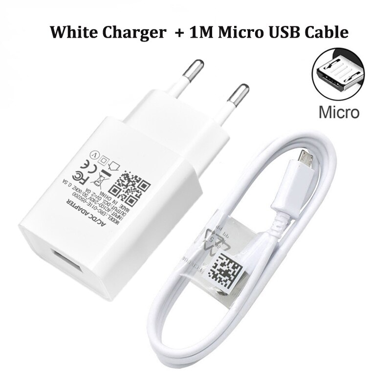 Cargador de Cable USB con enchufe europeo, adaptador de cargador de pared de viaje para teléfonos móviles Huawei P30, P20, P10, P9, P8 Lite , Honor 7S, 8S, 7A, 7C, 8A: White For Micro