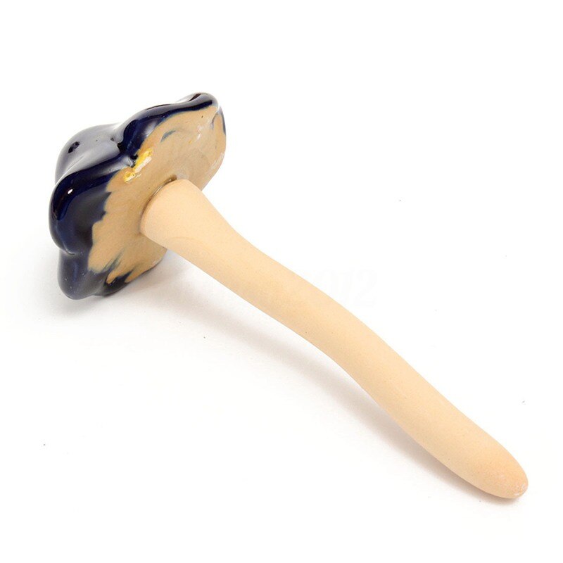 4 pçs cerâmica toadstools para o jardim tinkling cogumelos ornamentos de jardim decoração