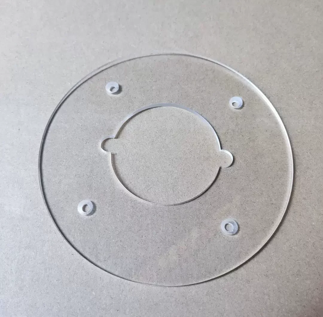 Edge Trimming Machine Hinge Slotting Board Tools Parts,Transparent Edge Trim Machine Base,Thicken With Graduations Router Base: WHITE