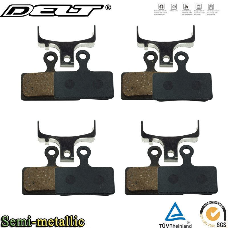 4 par e-cykel cykel skive bremseklodser til shimano xt/r  m985 m988 deore  m785 slx  m666 m675 m615 r515 semi - metallisk tilbehør: Default Title