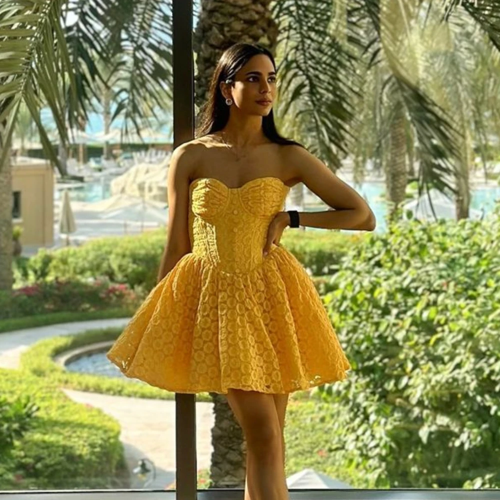 Mingmingxi ærmeløse jacquard festkjoler til kvinder sexet orange a-formet kjole afslappet mini korsetkjole til