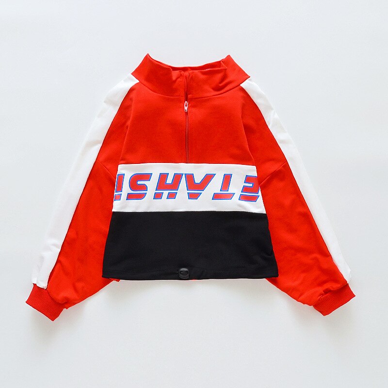 Meisjes Hip Hop Dance Kostuums rode Jas Witte Broek Straat Podium Kleding Kind Dans Jazz Outfits Prestaties Slijtage Koreaanse: Tops / 170