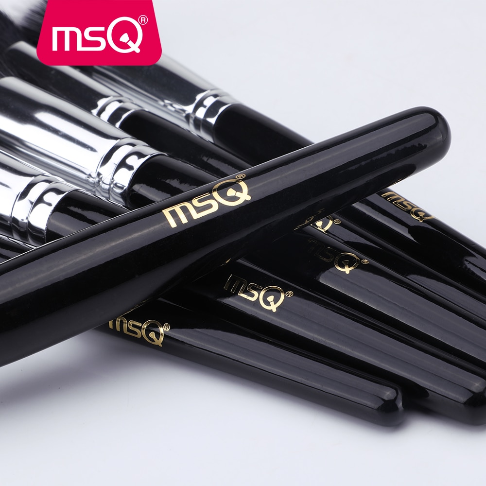 Msq 29 stuks make-up kwastenset synthetisch haar foundation poeder blush eyeliner cosmetica met zwarte heuptas