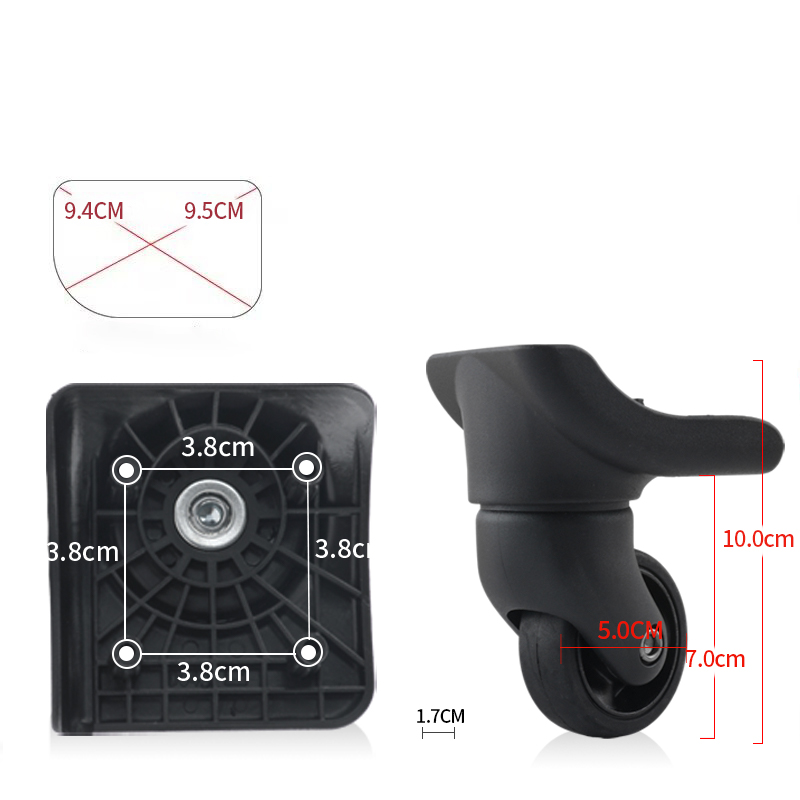 For American Tourister D043 Universal Wheel Trolley Case Wheel Replacement Luggage Pulley Sliding Casters wear-resistant Repair: Bronze