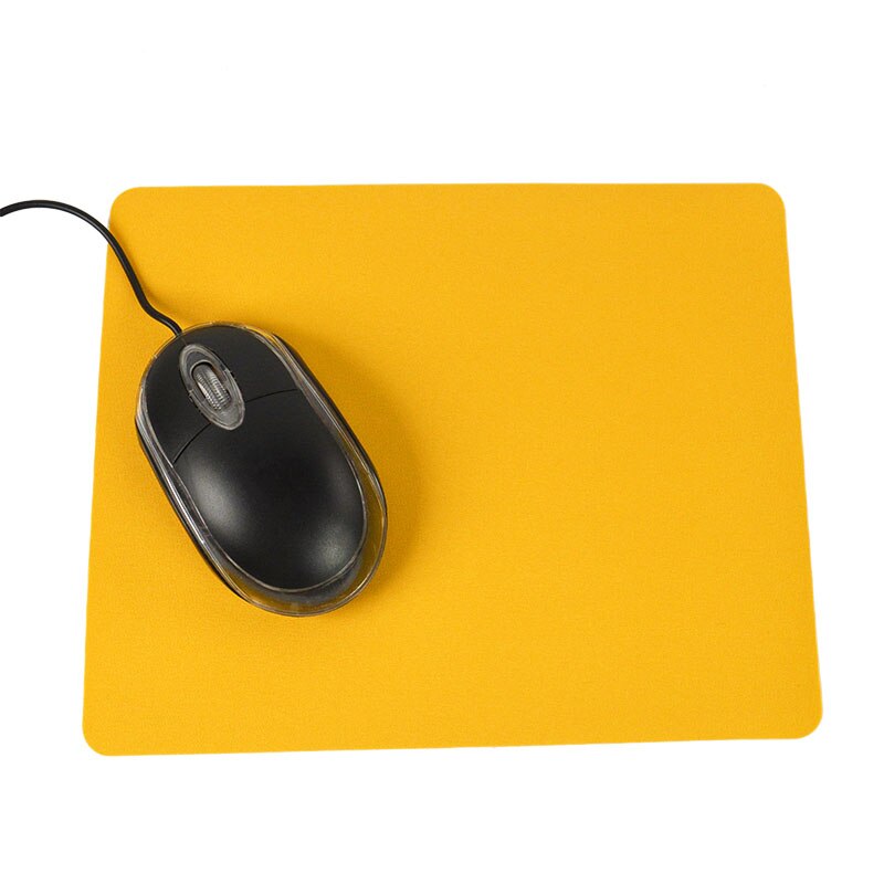 Ultra-thin Square Comfy Anti-Slip Mouse Pad For Optical/Trackball Mat Mice Pad Computer for Gaming PC Laptop Mac 215*175*0.7MM: Yellow