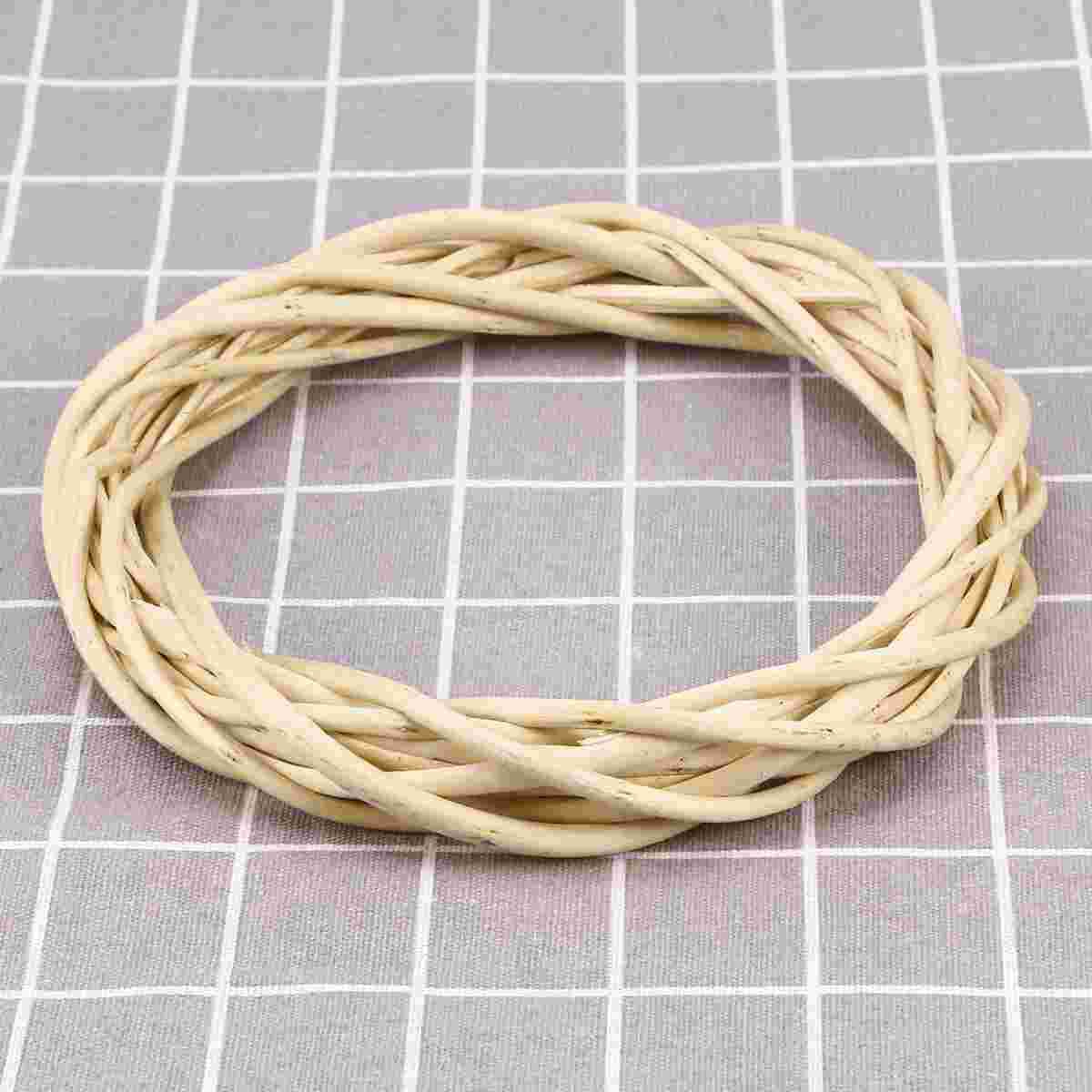 Grapevine Wreath Vine Branch Wreath Decorative Wooden Twig for Craft Decor Door House(Dia 20cm Black)