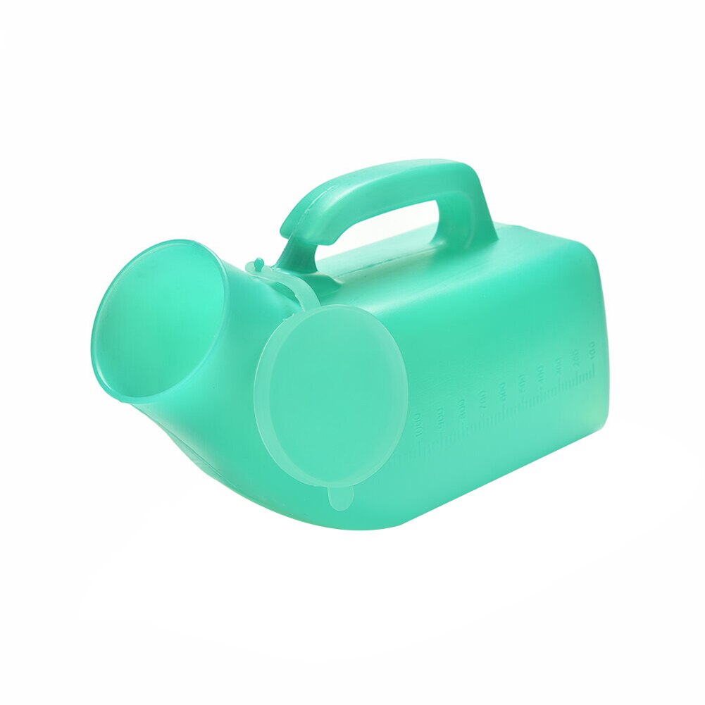 Draagbare plastic opbergweegschaal, noodgeval, kamperen, reizen, lekvrij, met deksel, handvat, urinoir voor mannen, buitenflestoilet