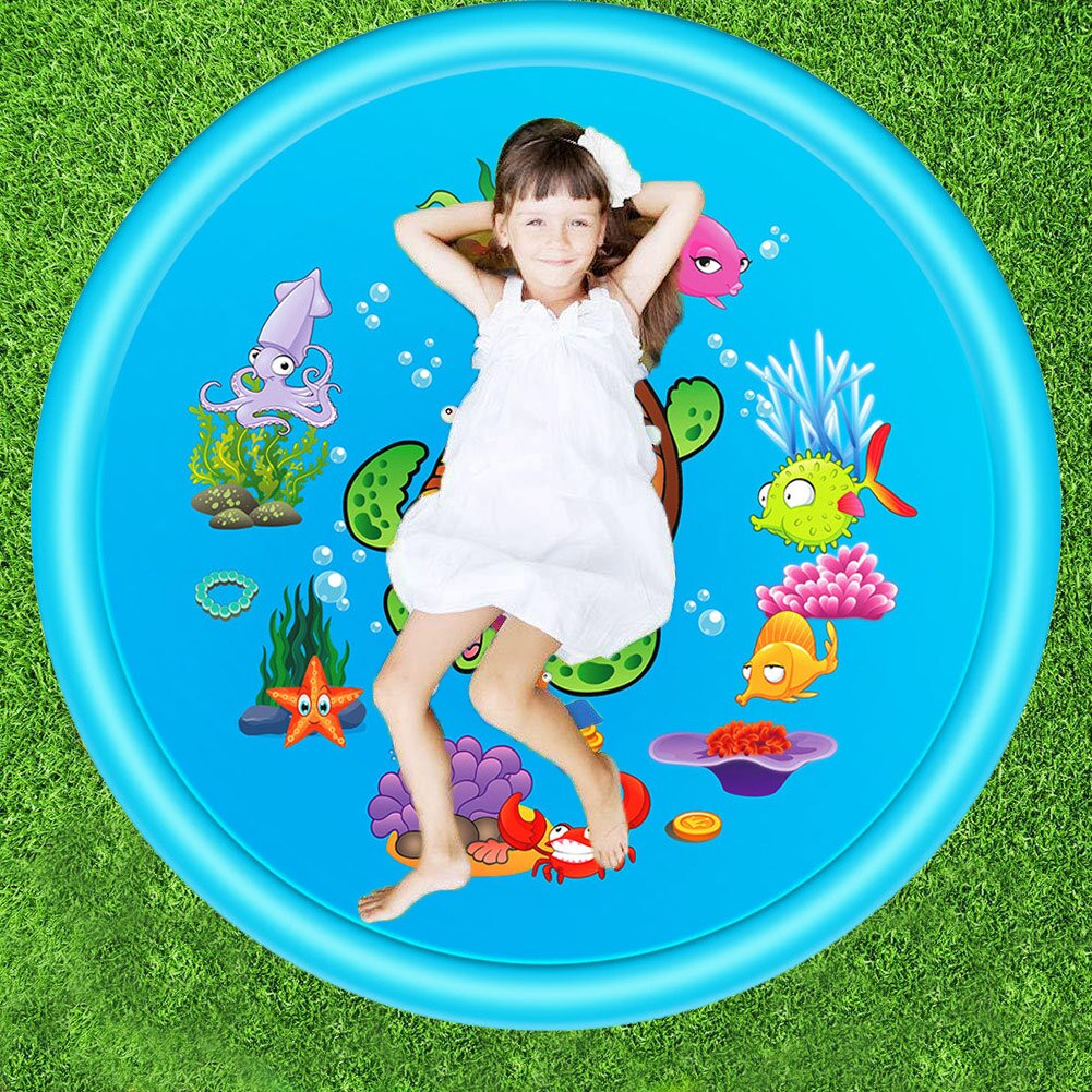 170/140/100cm Kids Inflatable Water spray pad Round Water Splash Play Pool Playing Sprinkler Mat Yard Outdoor Fun Swimming Pools