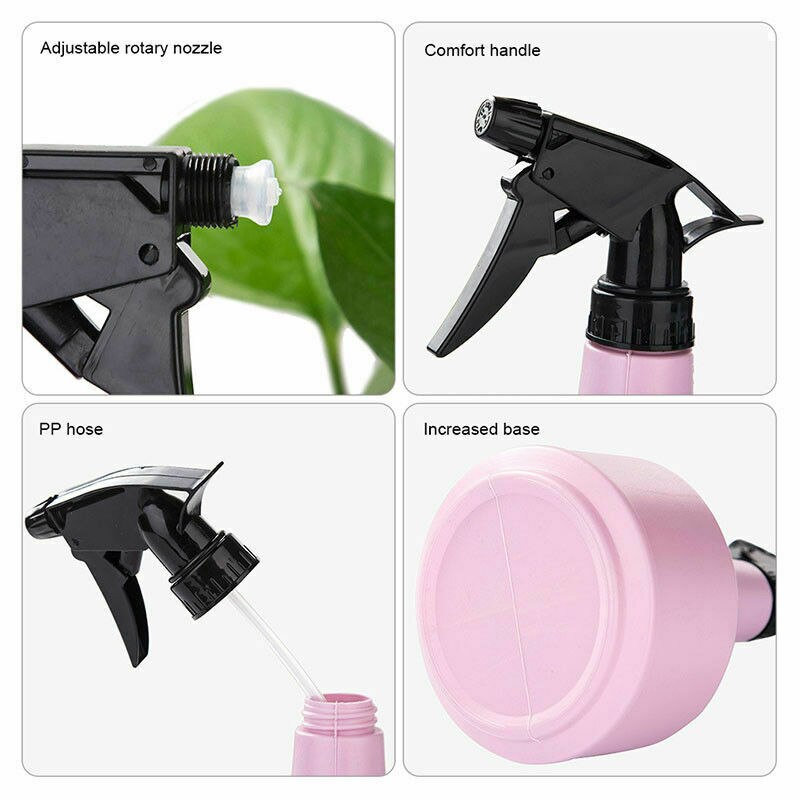 Blå/rosa plast tomma vattensprutor flaska blommor växter vattning trädgårdsredskap 600ml
