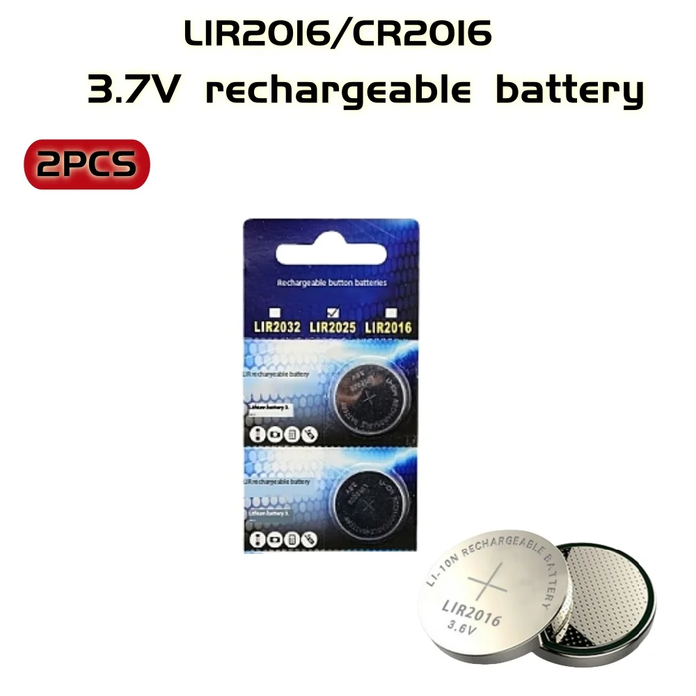 3,6 V wiederaufladbare Knopfbatterien LIR2032 LIR2016 LIR2025 – hohe Kapazität, 500 Zyklen, für verschiedene elektronische Geräte: Gold
