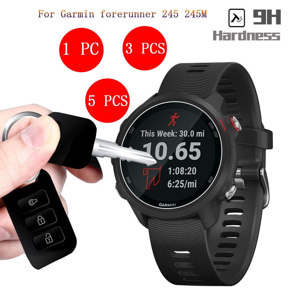1/3/5 Pcs Praktische Gehard Glas Screen Protector Film Voor Garmin Forerunner 245 245M Sport Smartwatch armband Beschermende Film