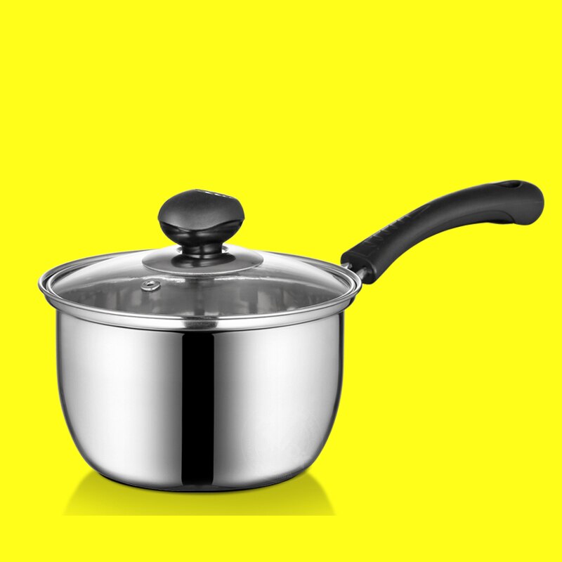 Stainless Steel Butter Warmer Covered Straining Saucepan Nonstick Handy Pot Pro Saucepan with Glass Lid Cookware Two Sizes