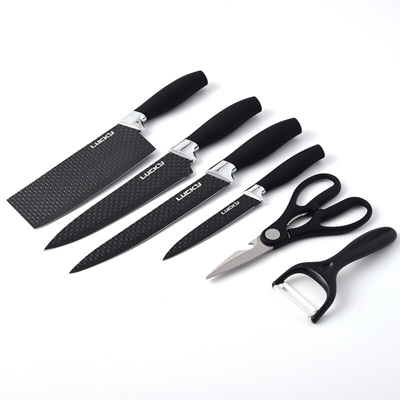 Kitchen knives Set Chef Knife Case High Carbon Stainless Steel Forged Knife Set Slicing Nakiri Scissors Peeler