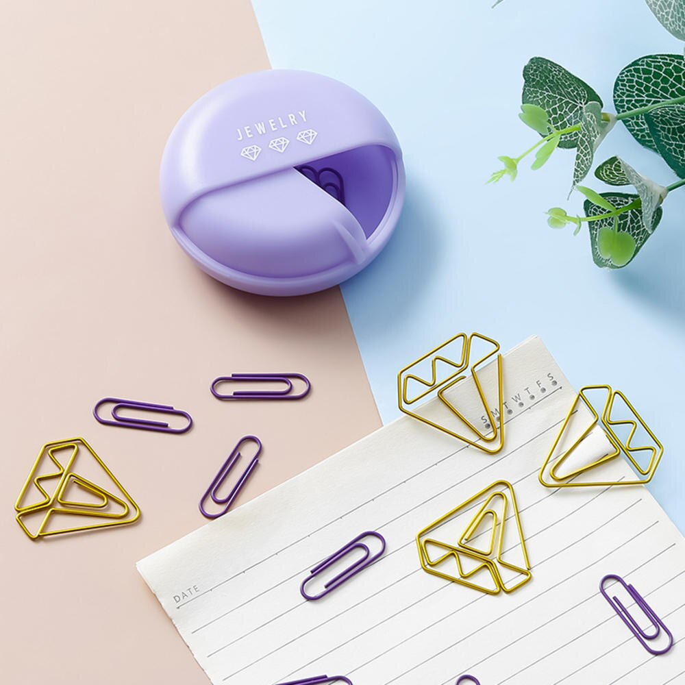 25 st/kartong kaktus stjärnglass mini gem godis färg kawaii brevpapper metall pärm klämmor foton biljetter anteckningar brev
