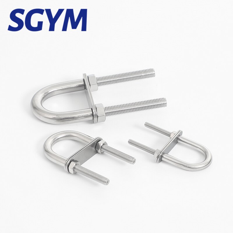 1Pcs M4 M5 M6 M8 M10 M12 Rvs 304 Marine Rigging Boog/Stern Eye U-Bolt voor Boot Hardware Boot Onderdelen Zilver